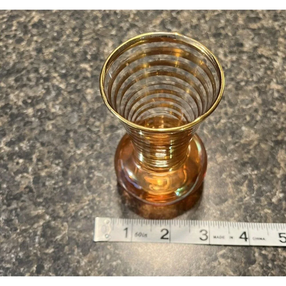 Vintage Carnival Glass Bud Vase 4